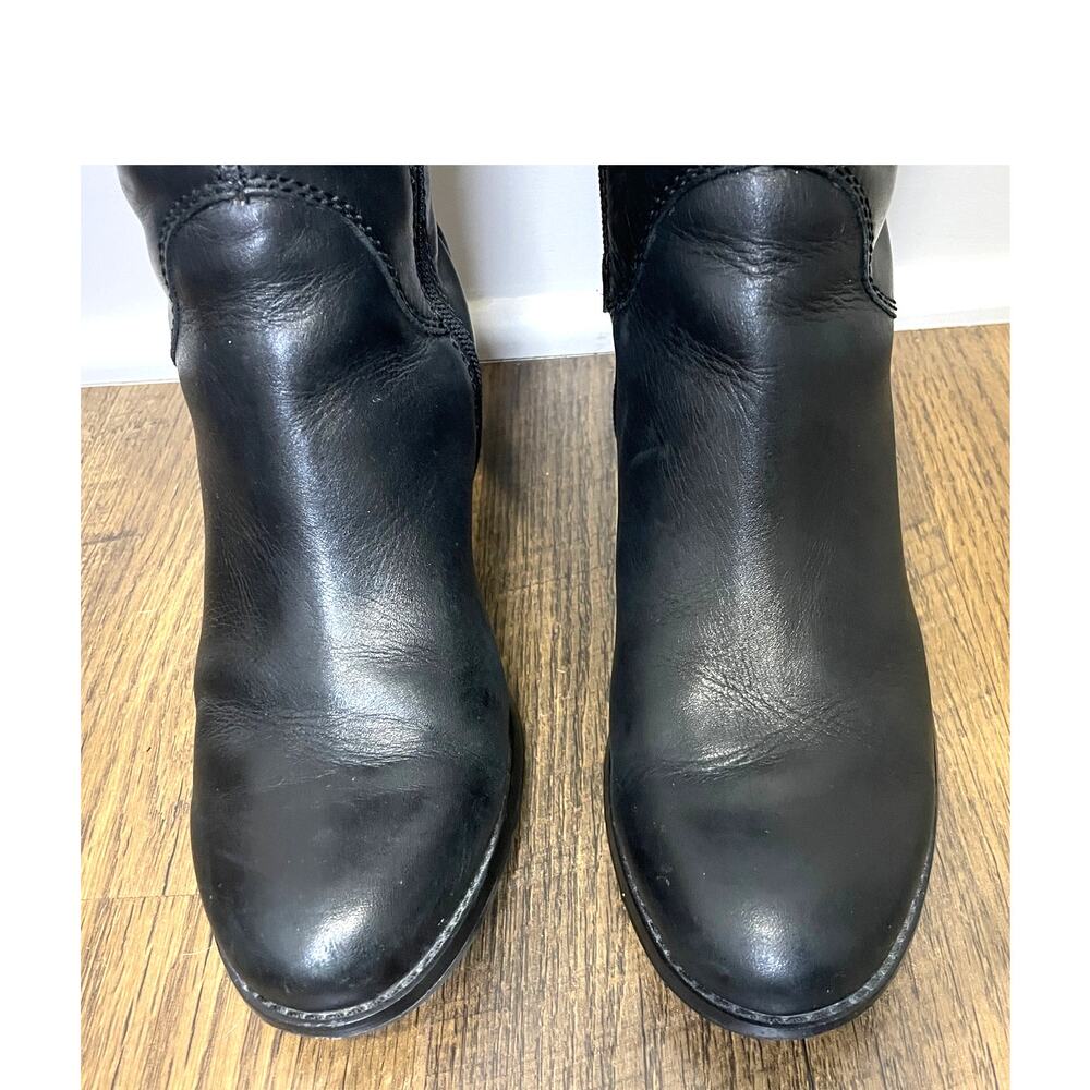 Arturo Chiang "Billie 2" Studded Riding Boots Black Leather Knee Boots Size 7.5 - Picture 5 of 13